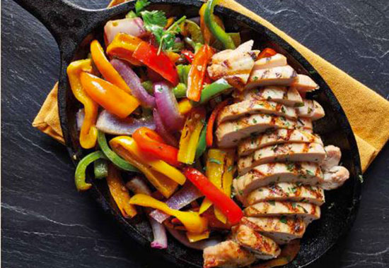 Fajita con pollo