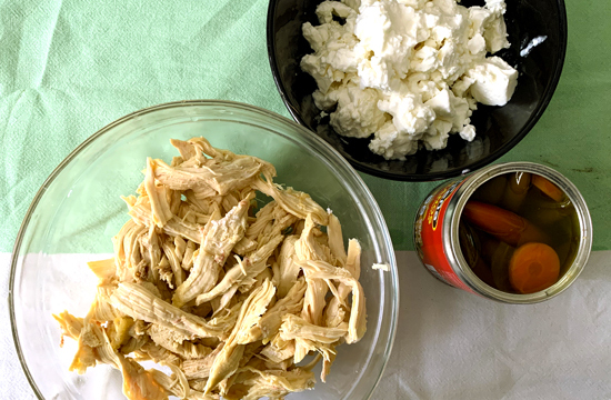 pulled chicken e formaggio