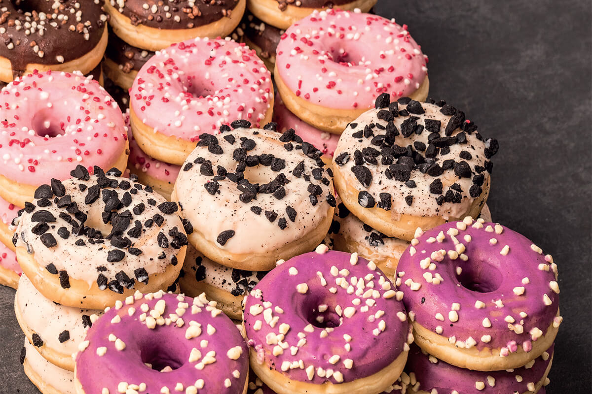 Deliziose ciambelle pronte da mangiare